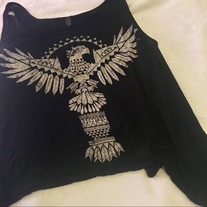 Full Tilt Black Eagle Tank Top